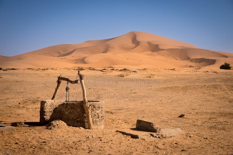 Vieux bien, le Maroc, Sahara Desert images stock Vieux bien, le Maroc, Sahara Desert images stock