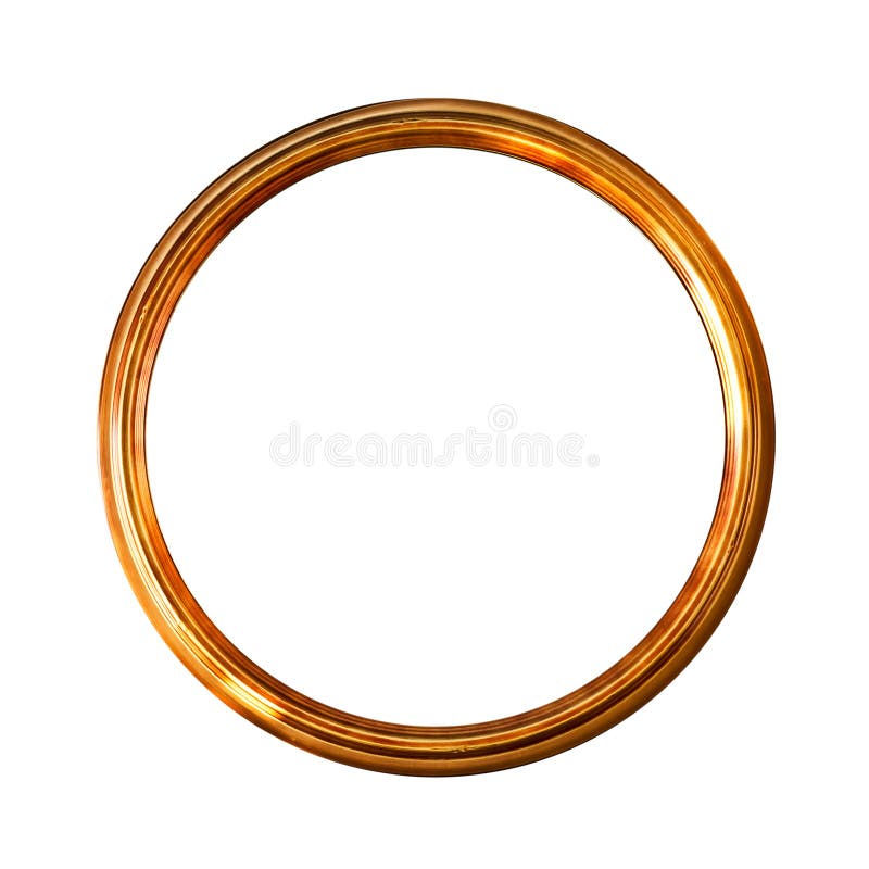 Vieux cadre de tableau d'or rond, d'isolement sur le blanc image libre de droits Vieux cadre de tableau d'or rond, d'isolement sur le blanc image libre de droits