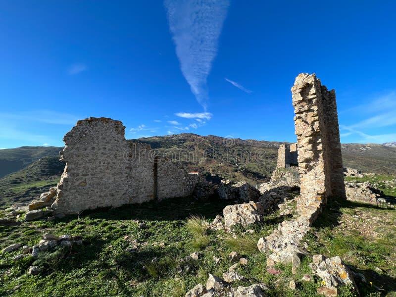 old castle in Geraci Siculo, Palermo, Sicily, Italy. travel. old castle in Geraci Siculo, Palermo, Sicily, Italy. travel