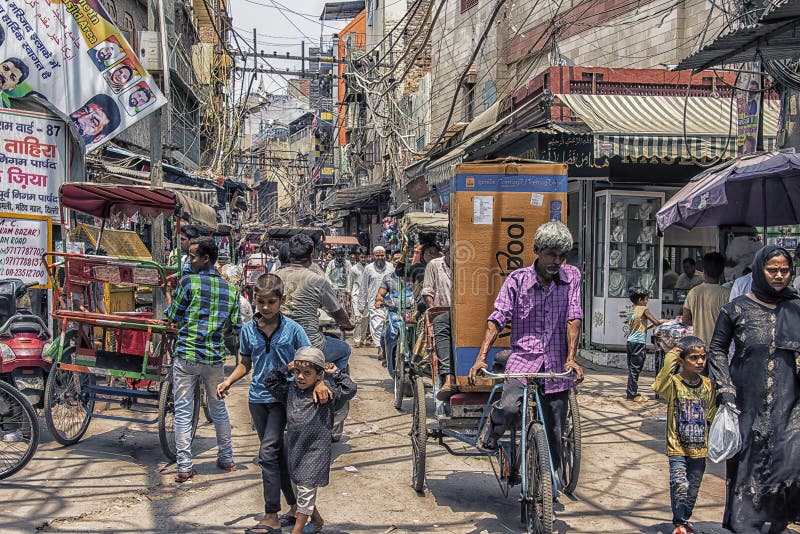 Vieux Delhi pendant la journée photo stock Vieux Delhi pendant la journée photo stock
