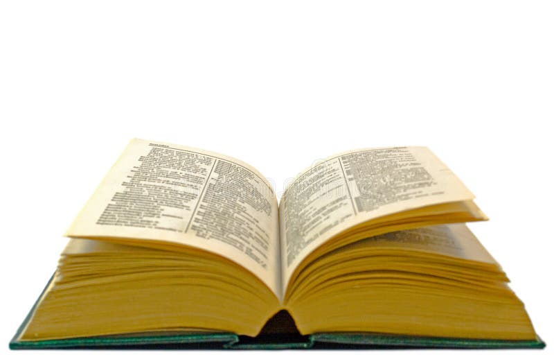 Vieux dictionnaire ouvert photo stock. Image du vieux - 7051832