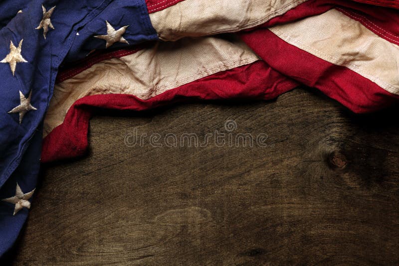 Fond d'écran d'un ancien drapeau américain photos stock