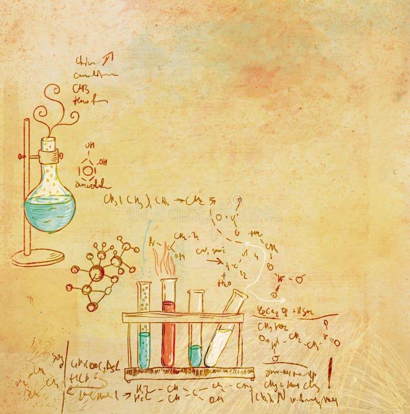 Vieux fond de laboratoire de chimie illustration de vecteur Vieux fond de laboratoire de chimie illustration de vecteur