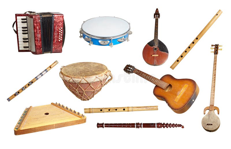 Vieux instruments musicaux images libres de droits Vieux instruments musicaux images libres de droits