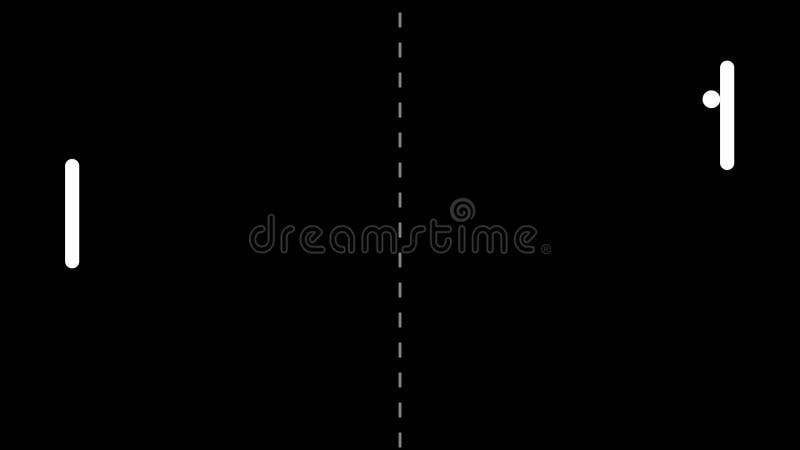 Jeu vidéo de tennis classique et ancien illustration stock