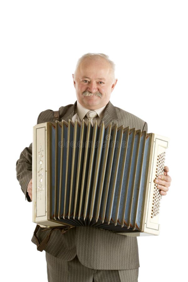 Vieux joueur d'harmonica photo stock. Image du polka 41443042