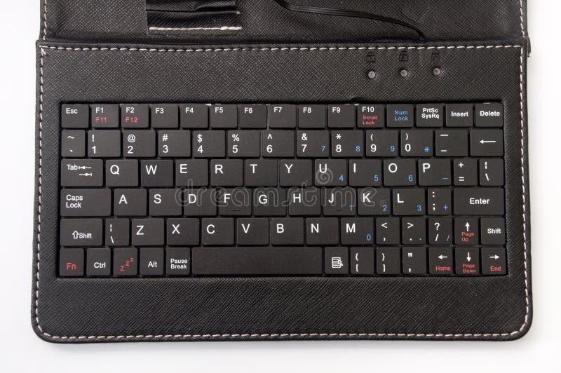 View from above on the keyboard for android stock image
