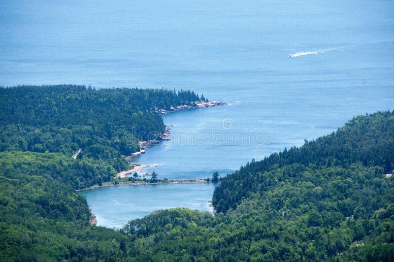 View from Acadia National Park in Maine, USA royalty free stock image