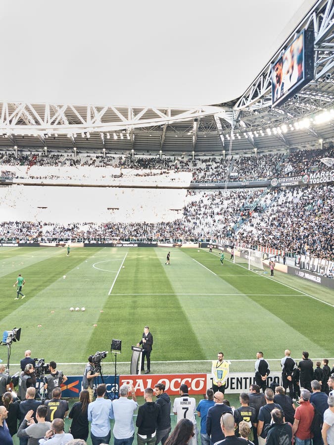 View of the Allianz Stadium, the Juventus home field royalty free stock image View of the Allianz Stadium, the Juventus home field royalty free stock image