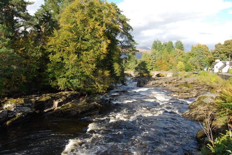 View Along Dochart Falls