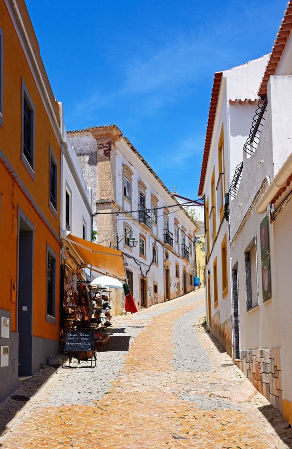 Old town street, Silves, Portugal. stock photos Old town street, Silves, Portugal. stock photos