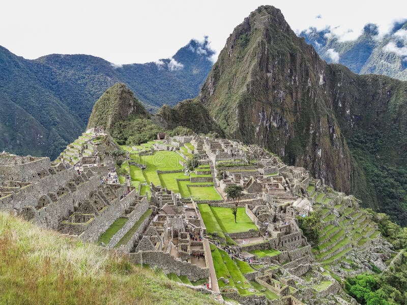 View of the ancient inca city of machu picchu stock photography View of the ancient inca city of machu picchu stock photography