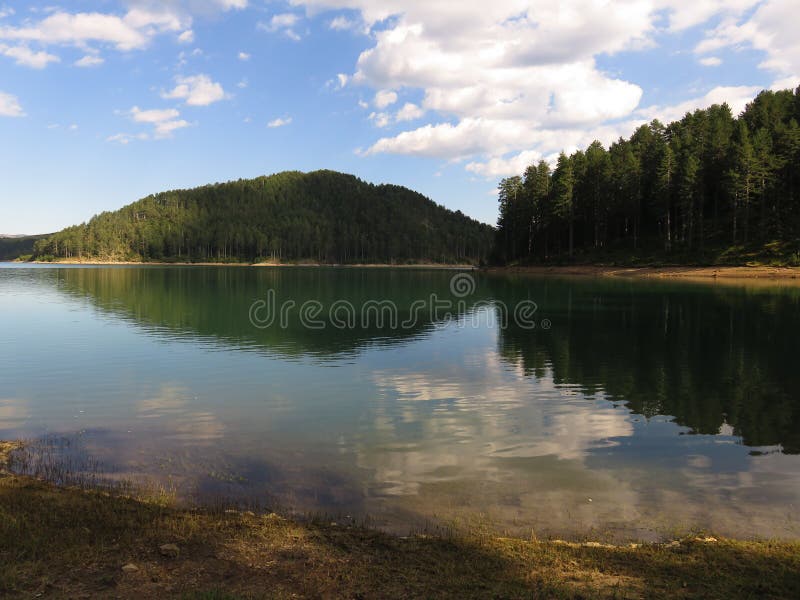 A view of the Aoos lake, Epirus Greece