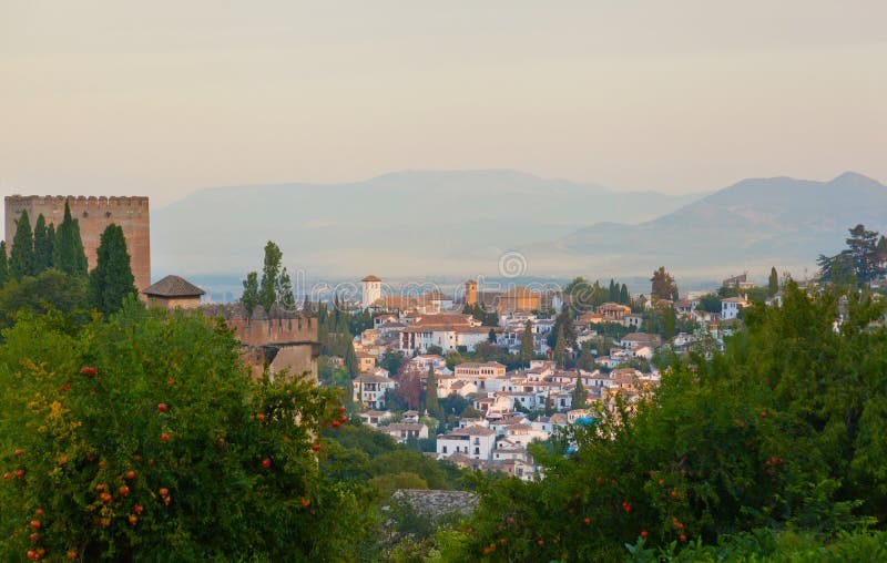 View of the Arab quarter in Granada royalty free stock images View of the Arab quarter in Granada royalty free stock images