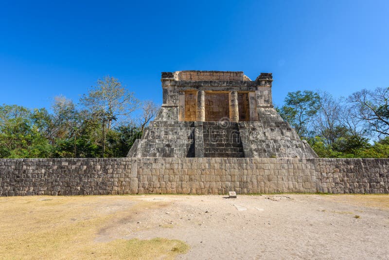 View of the Ballcourt at Chichen Itza, Old Historic Ruins in Yucatan ...