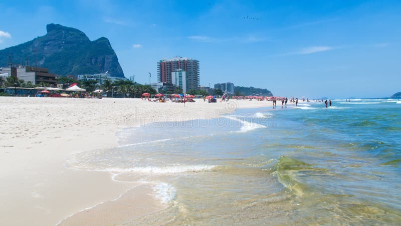 View of Barra da Tijuca beach in Rio de Janeiro royalty free stock image View of Barra da Tijuca beach in Rio de Janeiro royalty free stock image