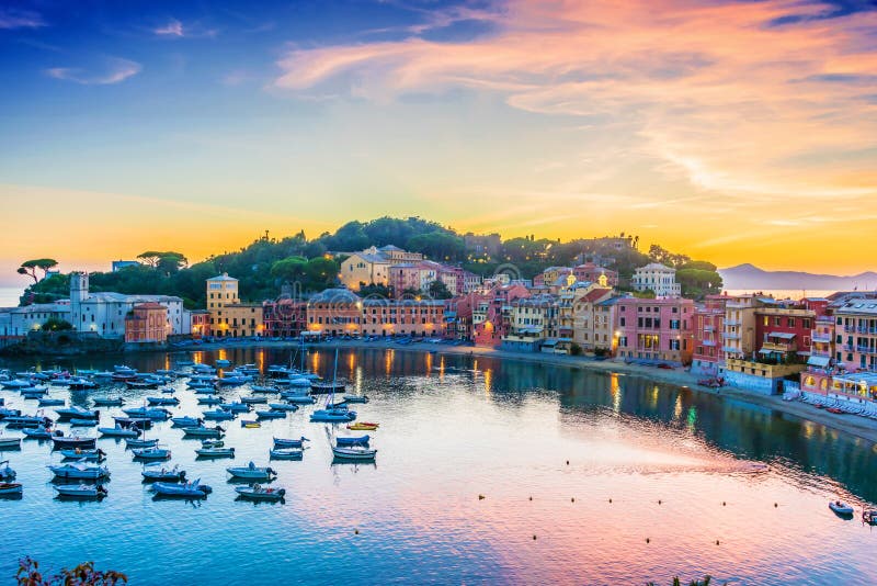 View of the Bay of Silence in Sestri Levante, Italy Stock Photo - Image ...