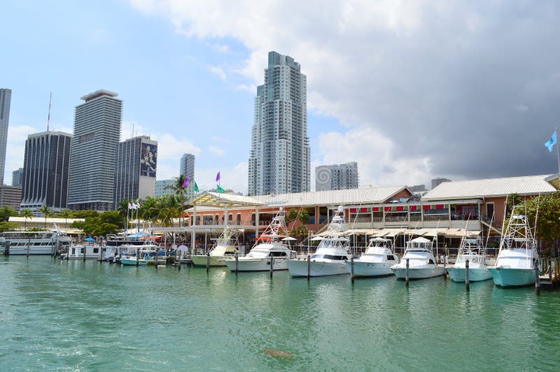 View of Bayfront Park in Miami. This photo was taken in Miami. Miami, at Florida's southeastern tip, is a vibrant city whose Cuban influence is reflected in the stock image View of Bayfront Park in Miami. This photo was taken in Miami. Miami, at Florida's southeastern tip, is a vibrant city whose Cuban influence is reflected in the stock image