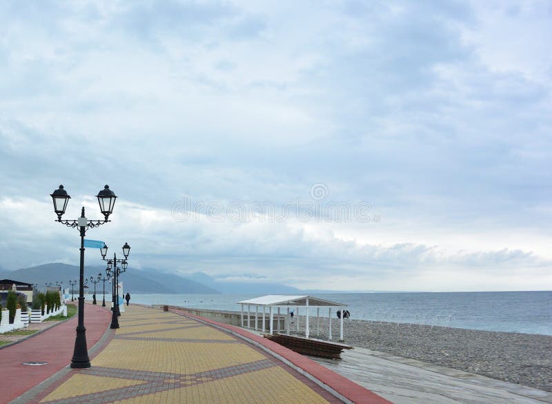 View of the Beach in the Sochi, Russia Editorial Stock Photo - Image of ...