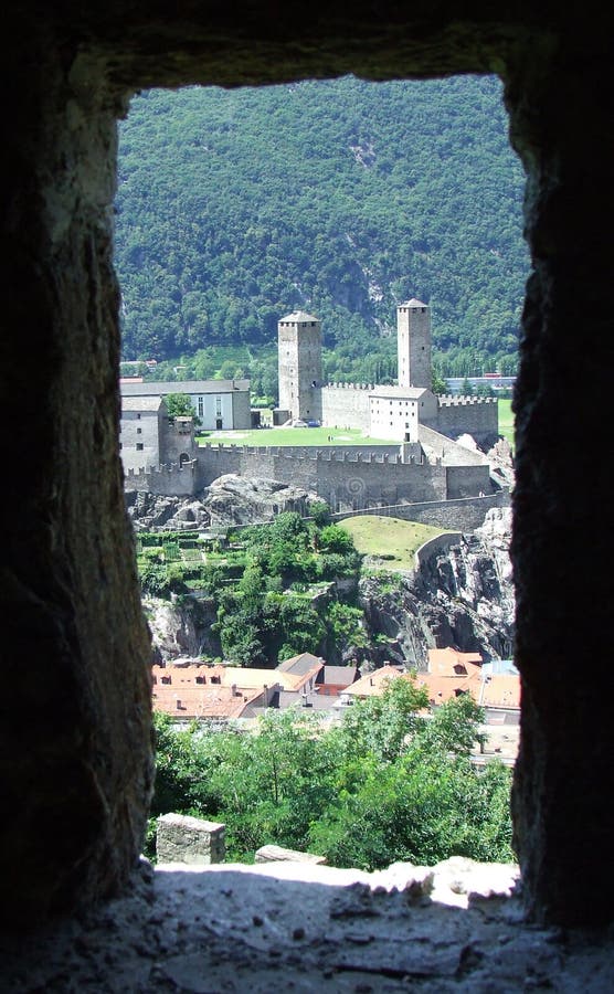 View of Bellinzona Castles in Switzerland