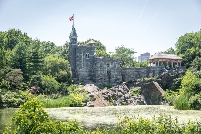 View on the Belvedere Castle in Central Park in New York Stock Photo
