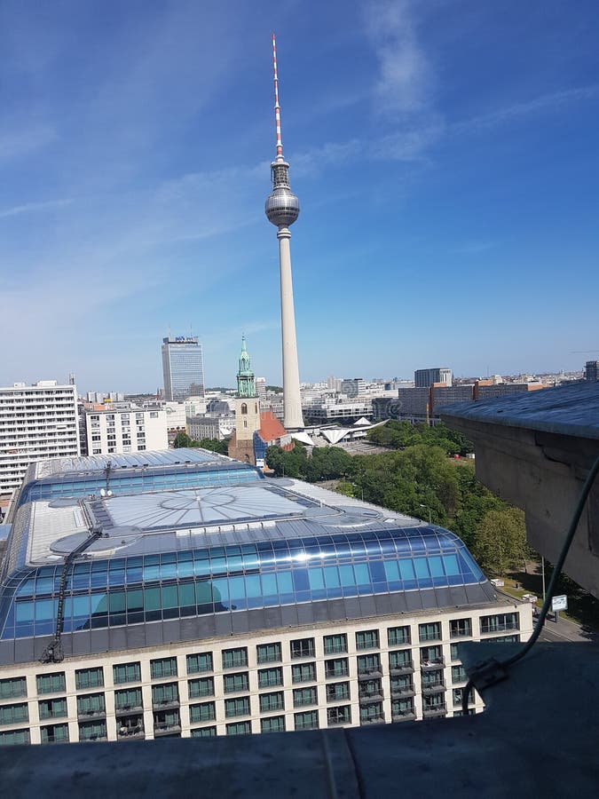View of Berlin with Fernsehturm stock image View of Berlin with Fernsehturm stock image