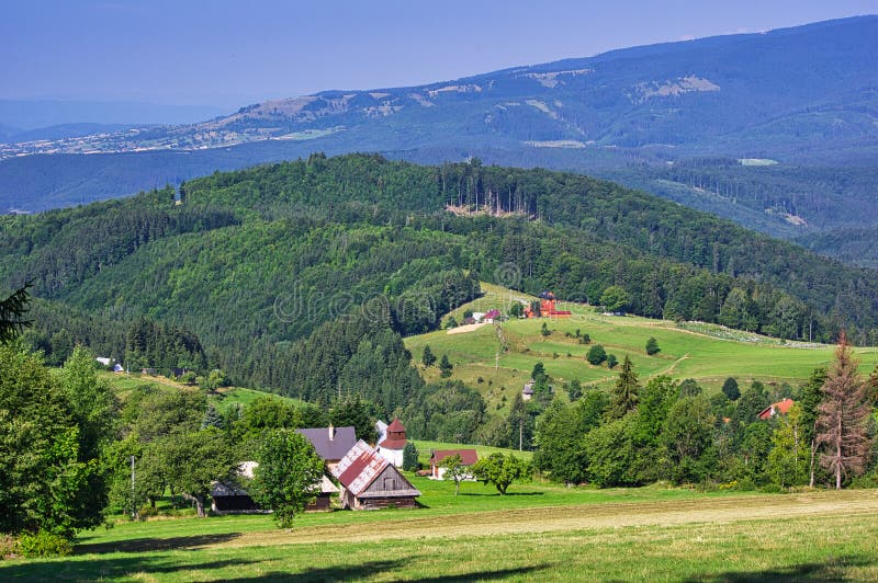 View from Biele Vody settlement in Polana mountains