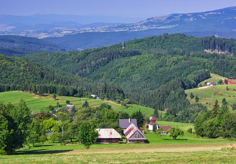 View from Biele Vody settlement in Polana mountains