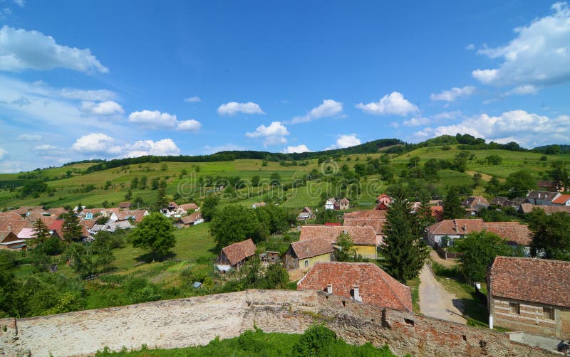 View of Biertan Village, Romania