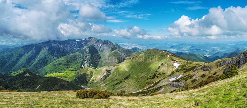 Pohľad z Veľkého Kriváňa, Malá Fatra, Slovensko