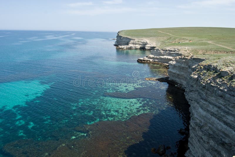 View on the Black sea form the high cliff