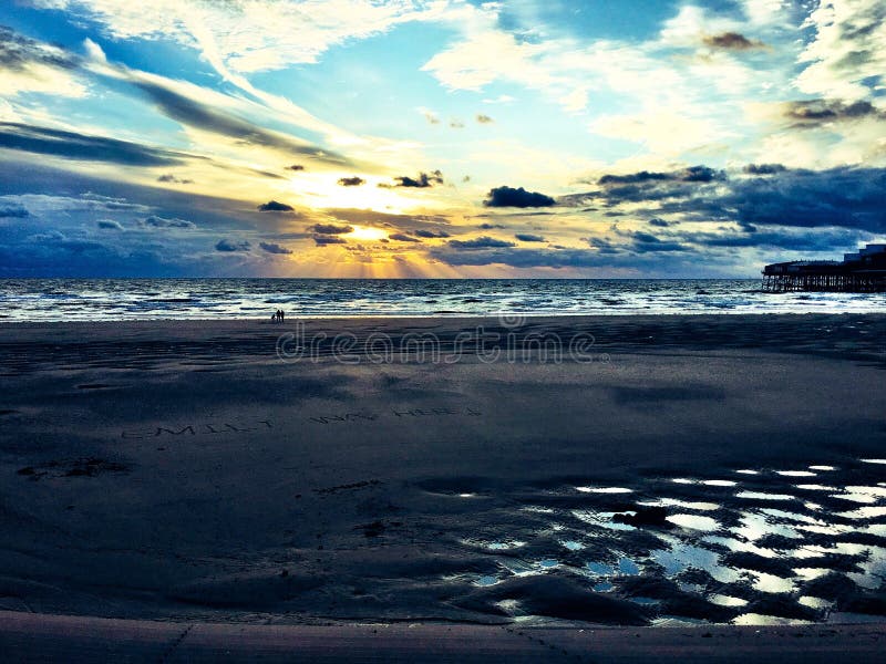 A View of Blackpool Pleasure Beach in the Evening Stock Image Image