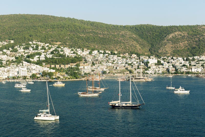 View of the Bodrum Bay. Bodrum is popular tourist destination in Turkey