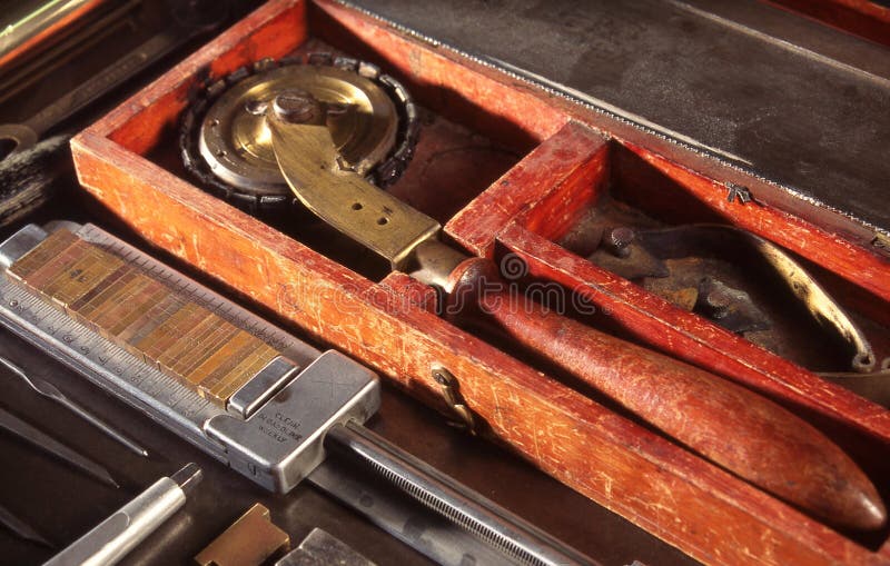 View of Book Binding Tools stock image. Image of binding - 221254217