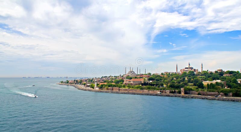 View of the Bosporus and Istanbul