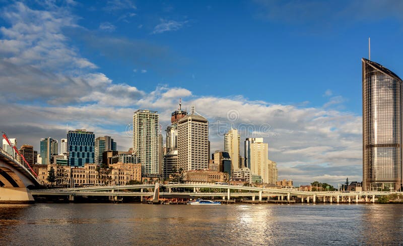 View of Brisbane over the river, Australia stock images