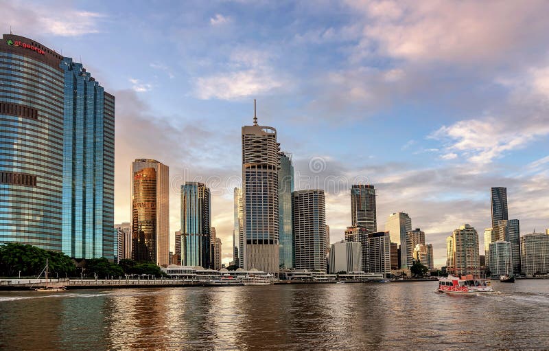 View of Brisbane over the river, Australia stock photography