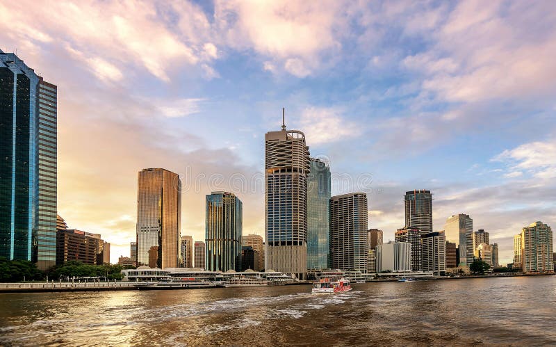 View of Brisbane over the river, Australia royalty free stock photo