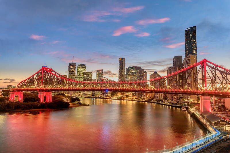 View of Brisbane over the river, Australia stock images