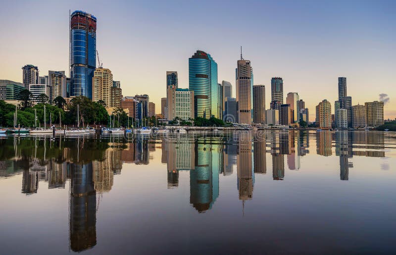 View of Brisbane over the river, Australia stock photos