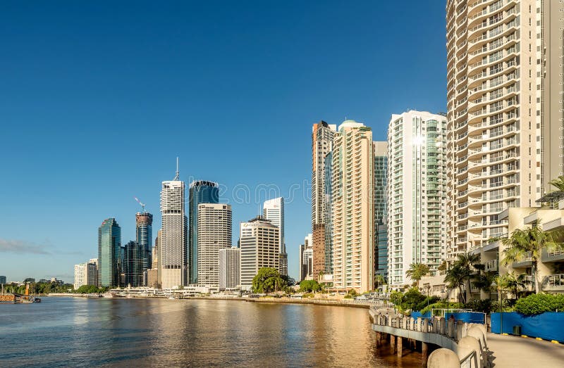 View of Brisbane over the river, Australia stock photography