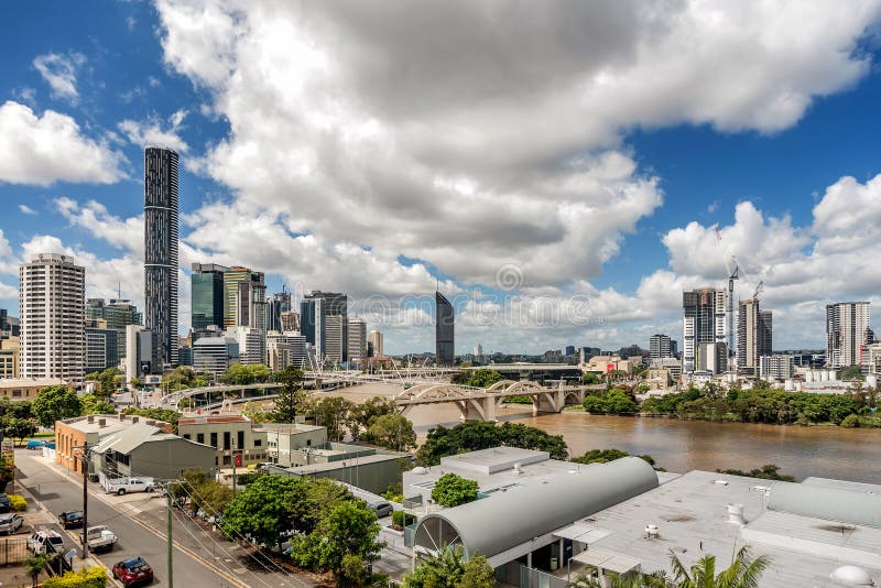 View of Brisbane over the river, Australia royalty free stock photography