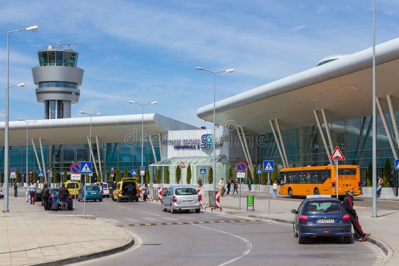View of the Building Sofia Airport, Bulgaria. Editorial Stock Photo
