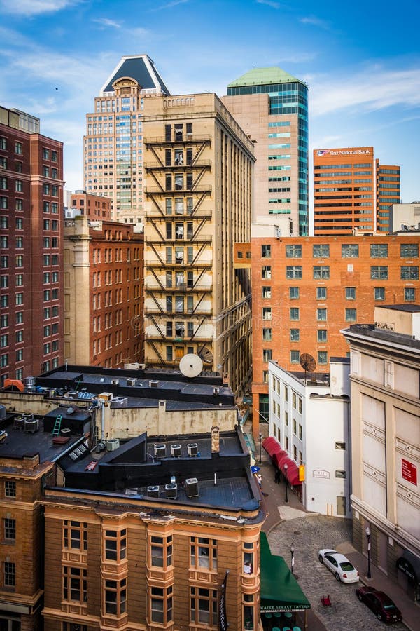 View of Buildings in Downtown Baltimore, Maryland. Editorial Photography Image of downtown
