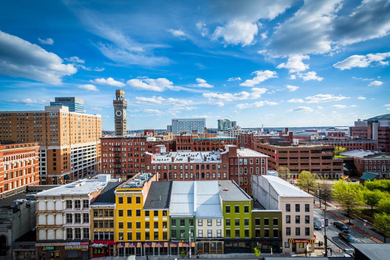 View of Buildings in Downtown Baltimore, Maryland. Editorial Photography Image of downtown