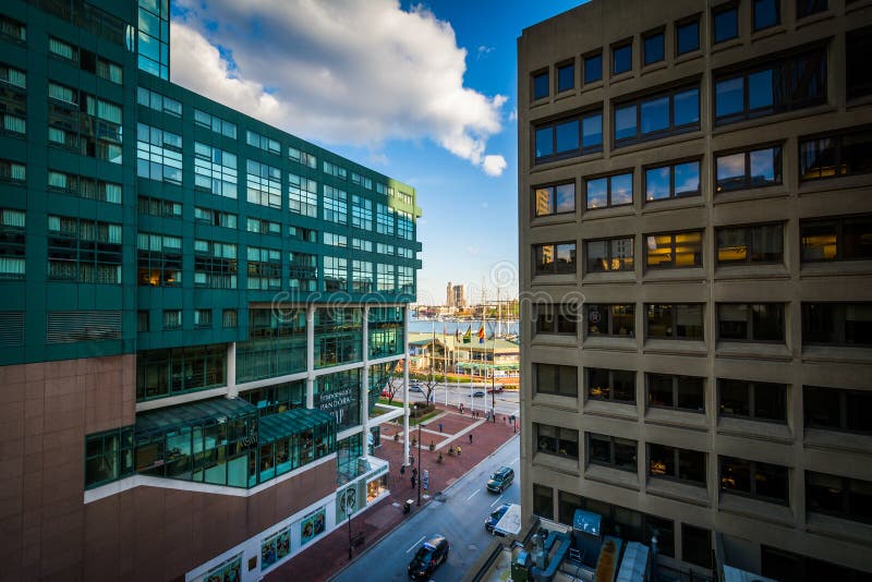 View of Buildings in Downtown Baltimore, Maryland. Editorial Image Image of architecture, park