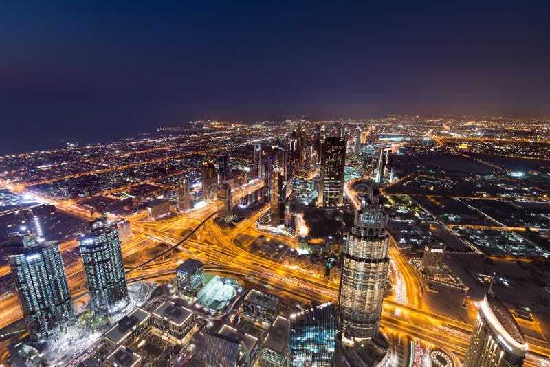 View from Burj Khalifa, in Dubai UAE