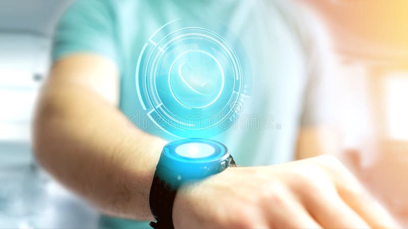 Businessman using a Shinny technologic phone button on his smart stock photos Businessman using a Shinny technologic phone button on his smart stock photos