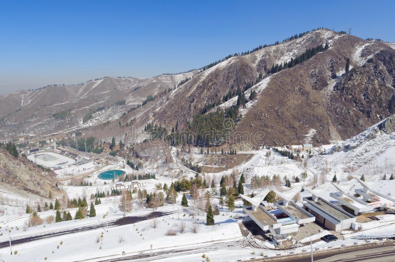 View from cableway on Medeo