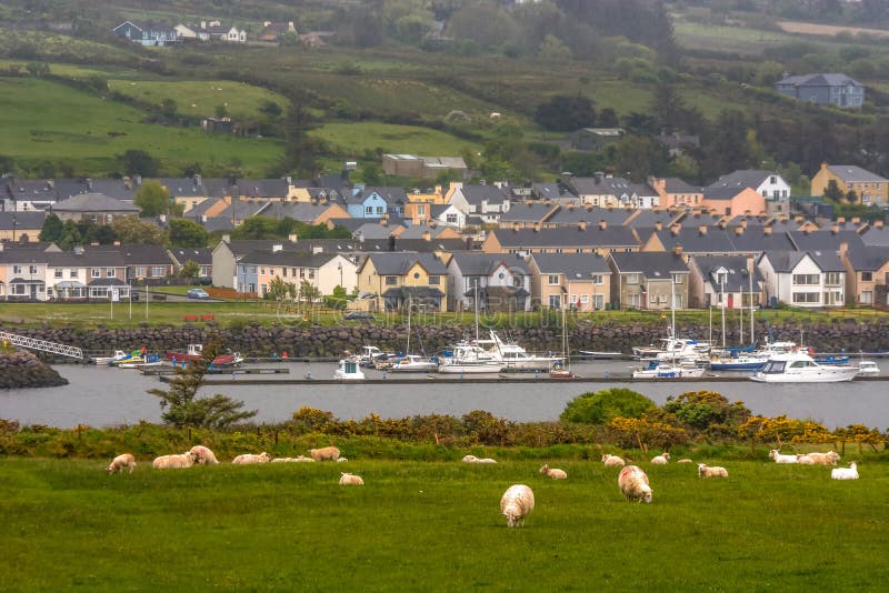 View on Cahersiveen Kerry Ireland rural urban city scape